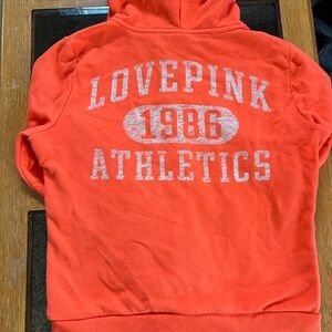 VS PINK Orange Love Pink Athletics Hoodie